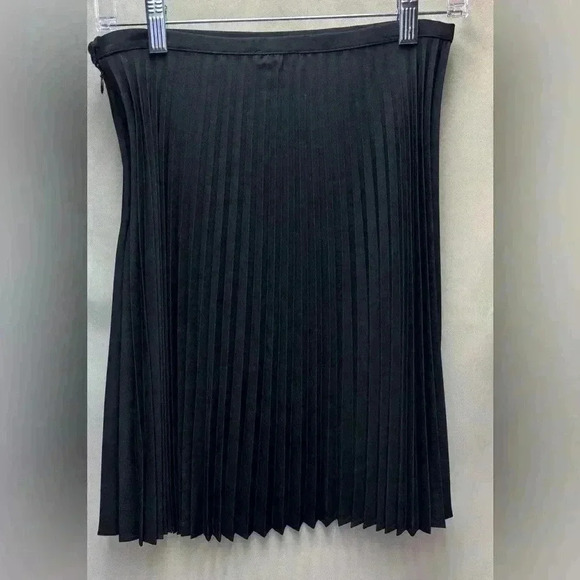 Lily White Vintage Black Pleated unlined Mini Skirt Size Small Made in USA - Picture 3 of 5